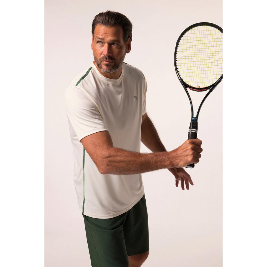 JP1880 Maglia Funzionale Tennis Maniche Corte Righe a Contrasto QuickDry  