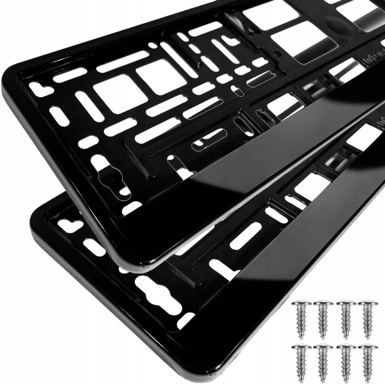 Xtrobb  Support de plaque d'immatriculation - Noir - 2 pcs 