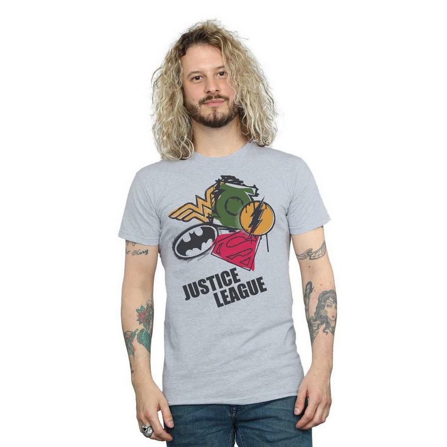DC COMICS Justice League Bedrucktes T-Shirt  