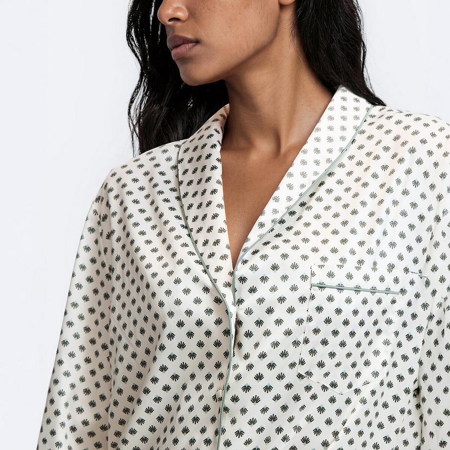 La Redoute Collections Zweiteiliger Satinpyjama mit geometrischem Muster  