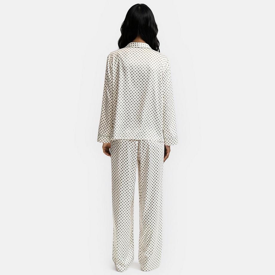 La Redoute Collections Zweiteiliger Satinpyjama mit geometrischem Muster  