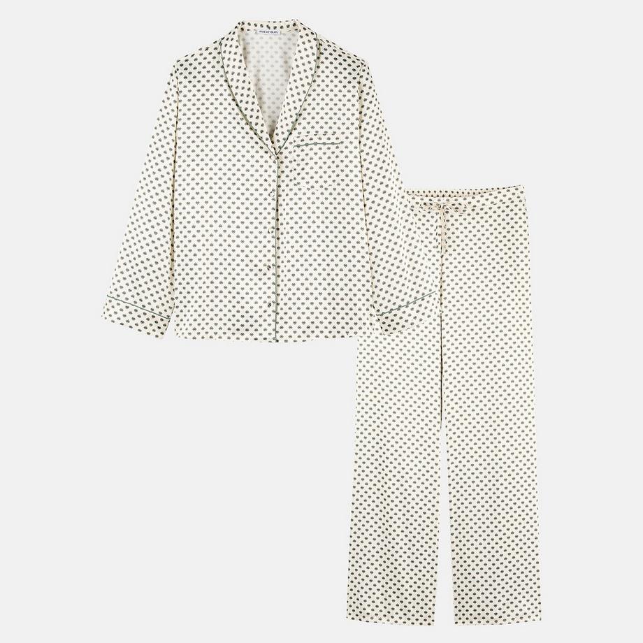 La Redoute Collections Zweiteiliger Satinpyjama mit geometrischem Muster  