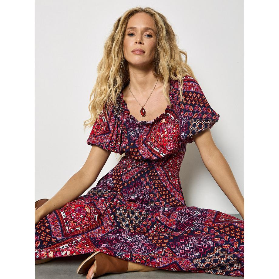 APRICOT Robe longue à imprimé bohème  