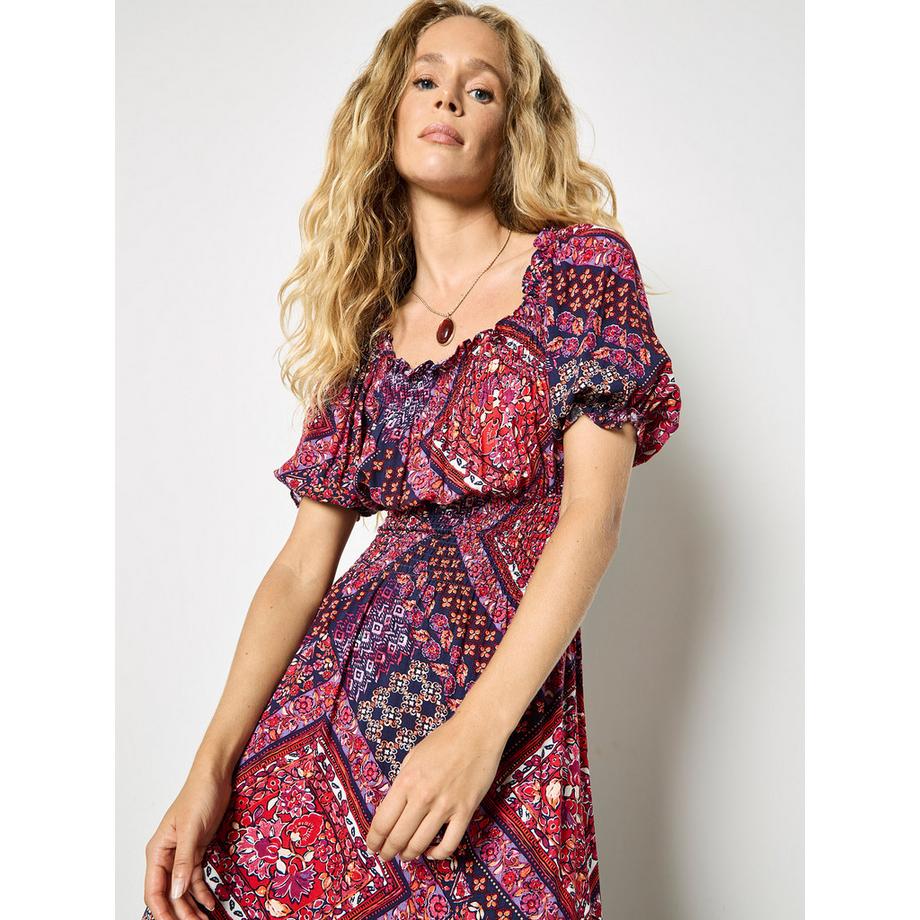 APRICOT Robe longue à imprimé bohème  