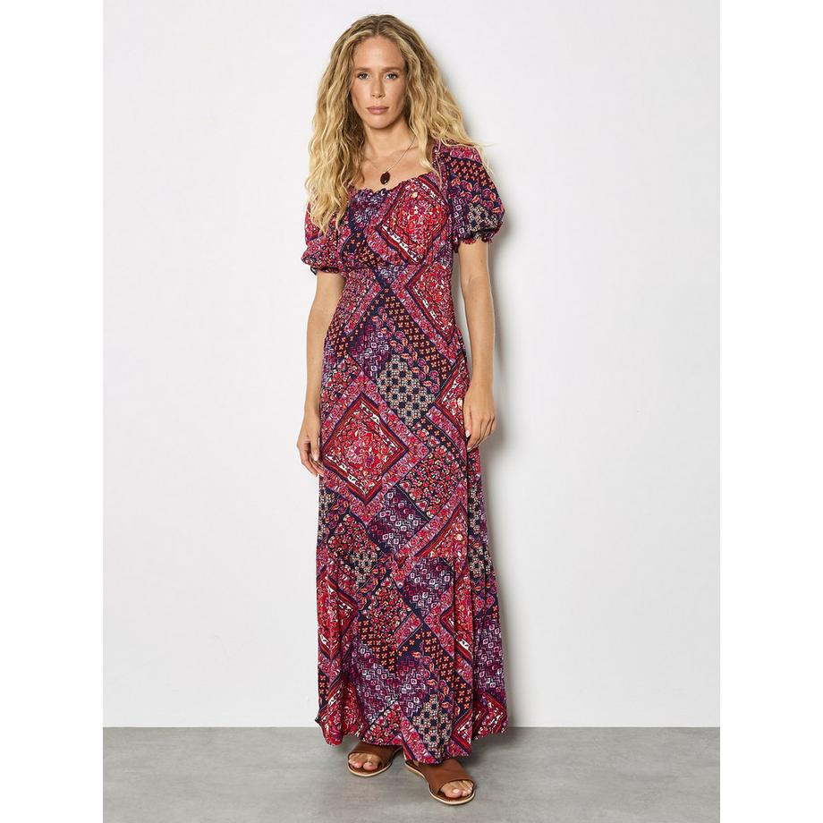 Robe longue à imprimé bohème