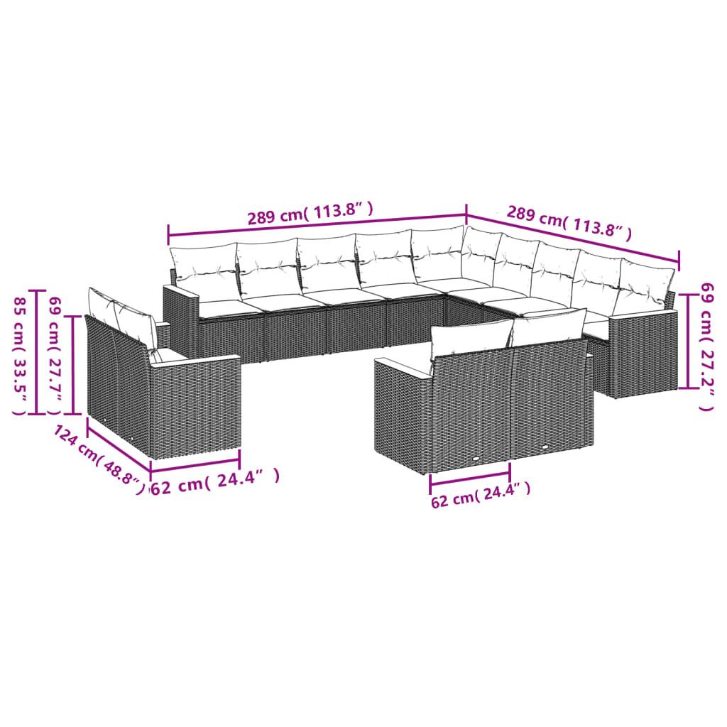 VidaXL Ensemble de canapés de jardin rotin synthétique  