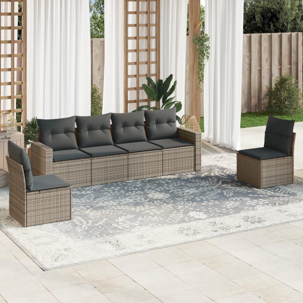 VidaXL set divano da giardino Polirattan  