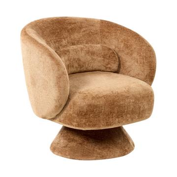 Fauteuil pivotant en Tissu chenille Minimaliste LIEKSA