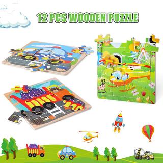 Activity-board  Holztierpuzzle mit 9 Teilen und Ordnungsbeutel für jedes Puzzle für Kinder 