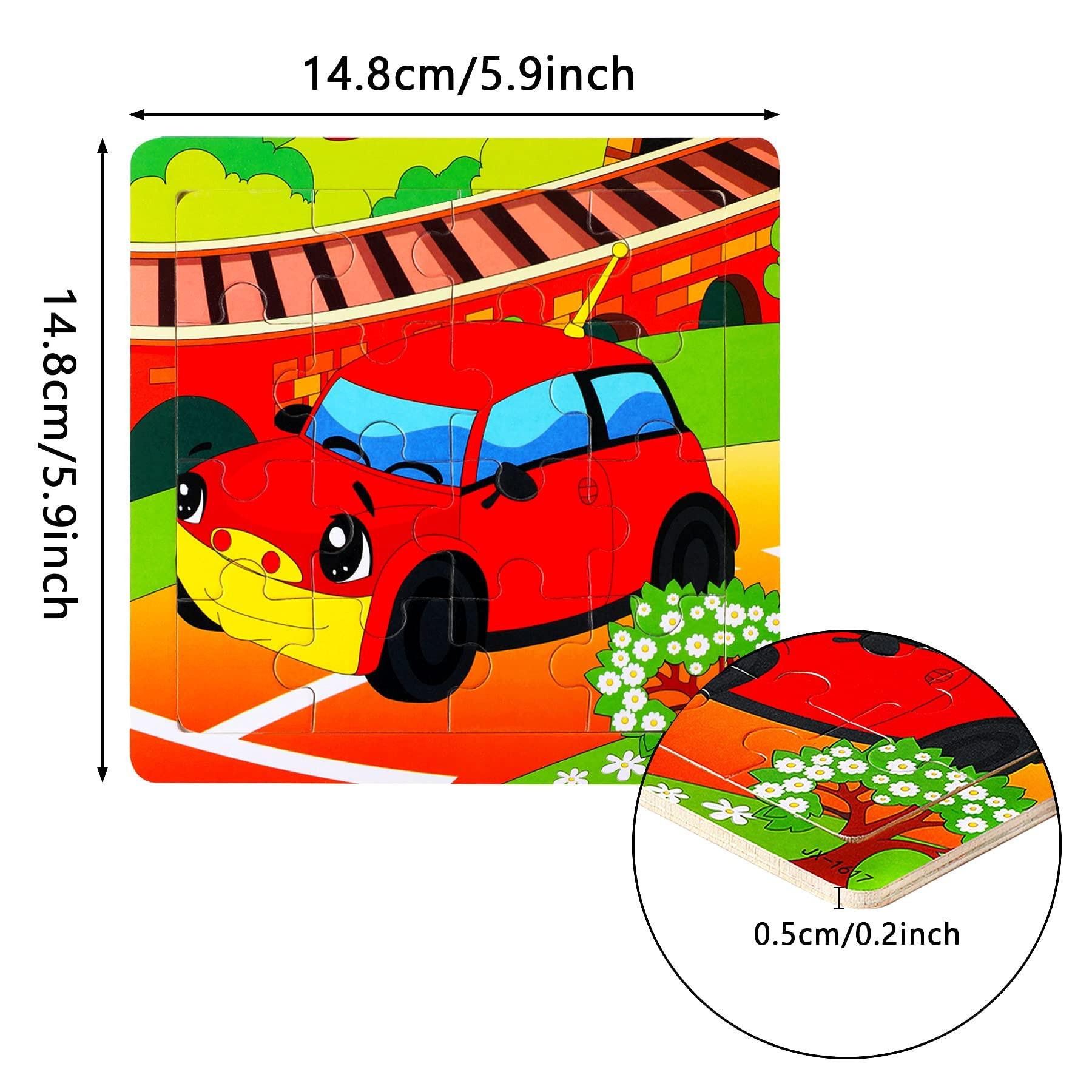 Activity-board  Holztierpuzzle mit 9 Teilen und Ordnungsbeutel für jedes Puzzle für Kinder 