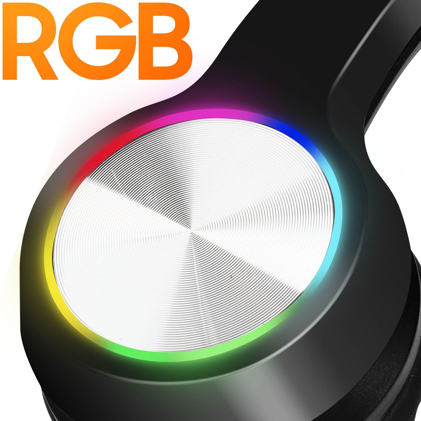 Avizar  Casque Bluetooth RGB avec Micro, LinQ 