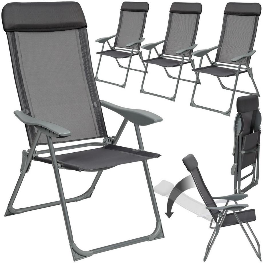 Lot de 4 chaises de jardin MAURINE Pliable