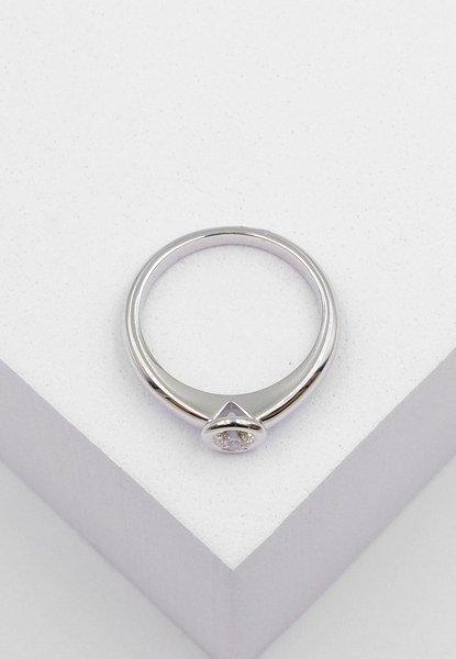 MUAU Schmuck  Solitaire Ring Diamant 0.25ct. Weissgold 750 