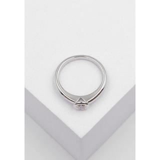 MUAU Schmuck  Bague Solitaire Diamant 0.25ct. or blanc 750 