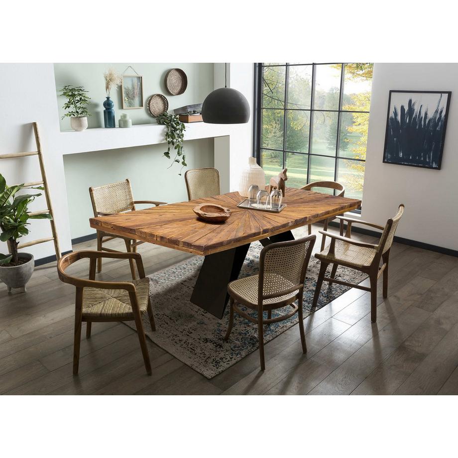 mutoni Table de salle à manger Bravoia teck 160x90  