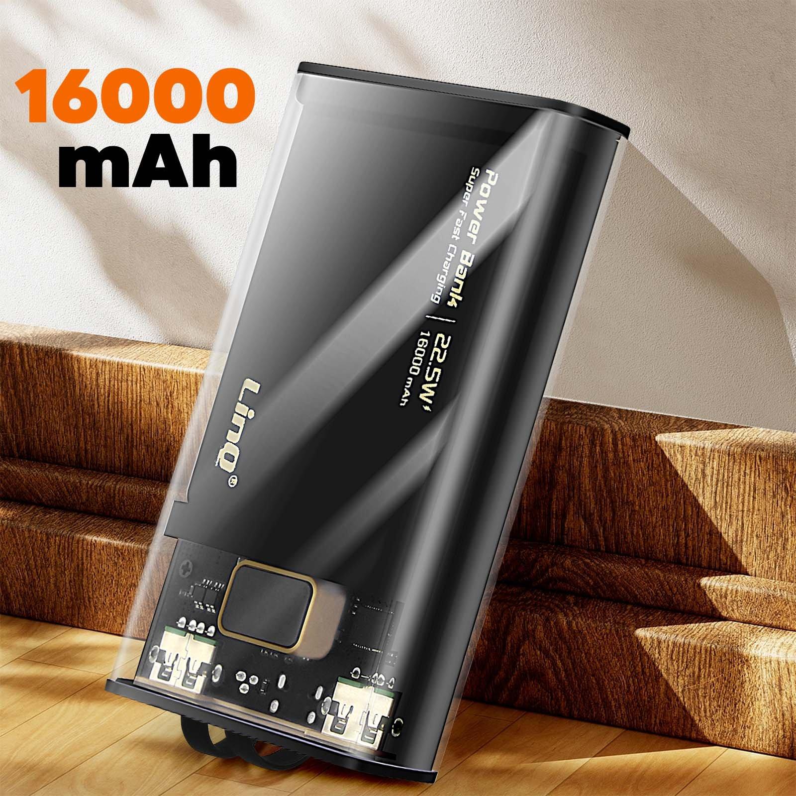 Avizar  Powerbank 16000mAh USB C, Lightning LinQ 