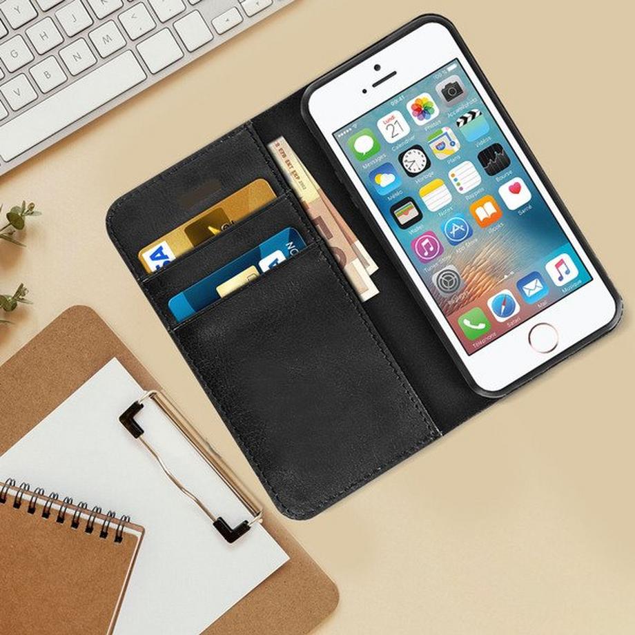 Avizar  iPhone 5, 5s, SE Schutzhülle Echtleder 