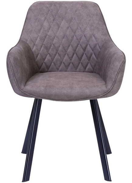 mutoni Fauteuil microfibre taupe, lot de 2  