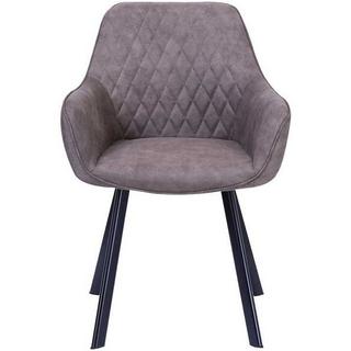 mutoni Fauteuil microfibre taupe, lot de 2  