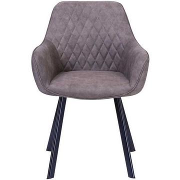 Fauteuil microfibre taupe, lot de 2