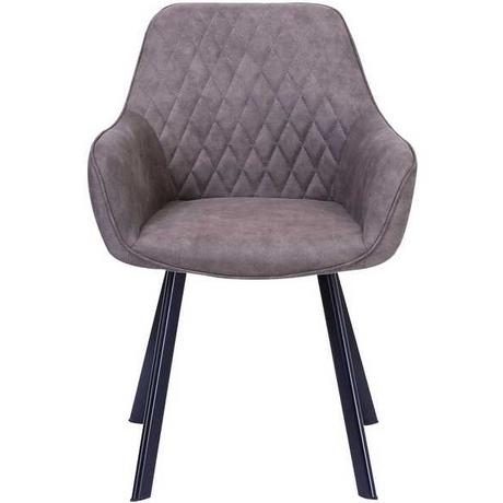 mutoni Fauteuil microfibre taupe, lot de 2  