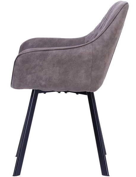 mutoni Fauteuil microfibre taupe, lot de 2  