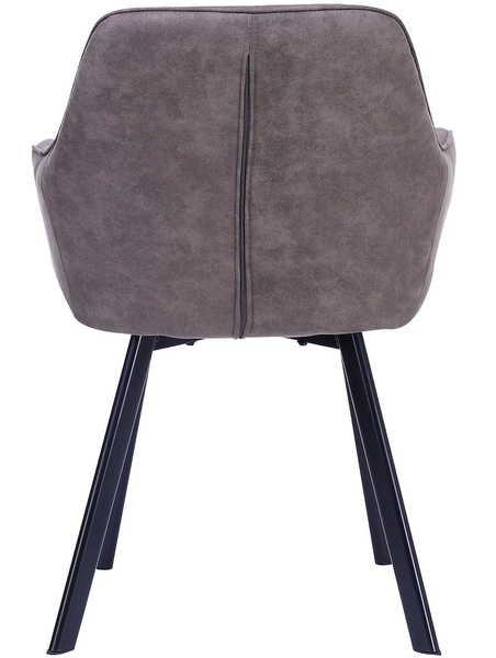 mutoni Fauteuil microfibre taupe, lot de 2  