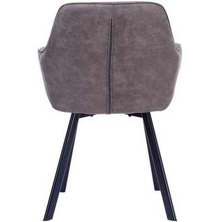 mutoni Fauteuil microfibre taupe, lot de 2  