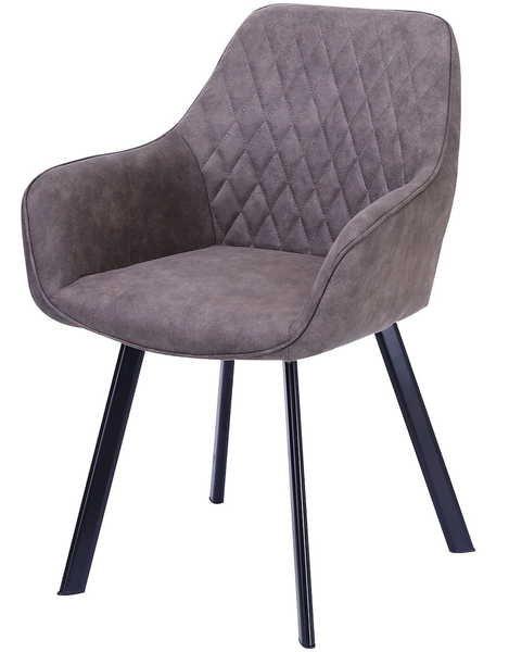 mutoni Fauteuil microfibre taupe, lot de 2  