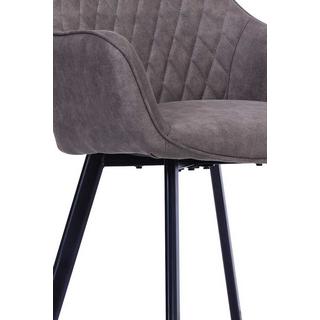 mutoni Fauteuil microfibre taupe (lot de 2)  