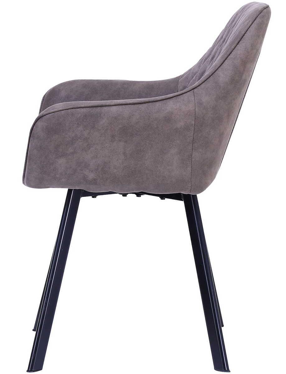 mutoni Fauteuil microfibre taupe (lot de 2)  