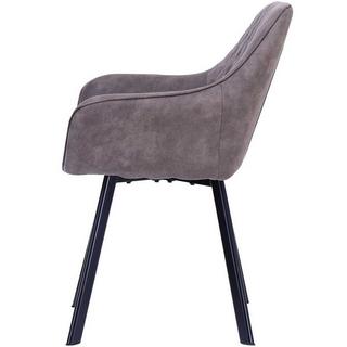 mutoni Fauteuil microfibre taupe (lot de 2)  