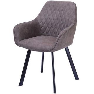 mutoni Fauteuil microfibre taupe (lot de 2)  