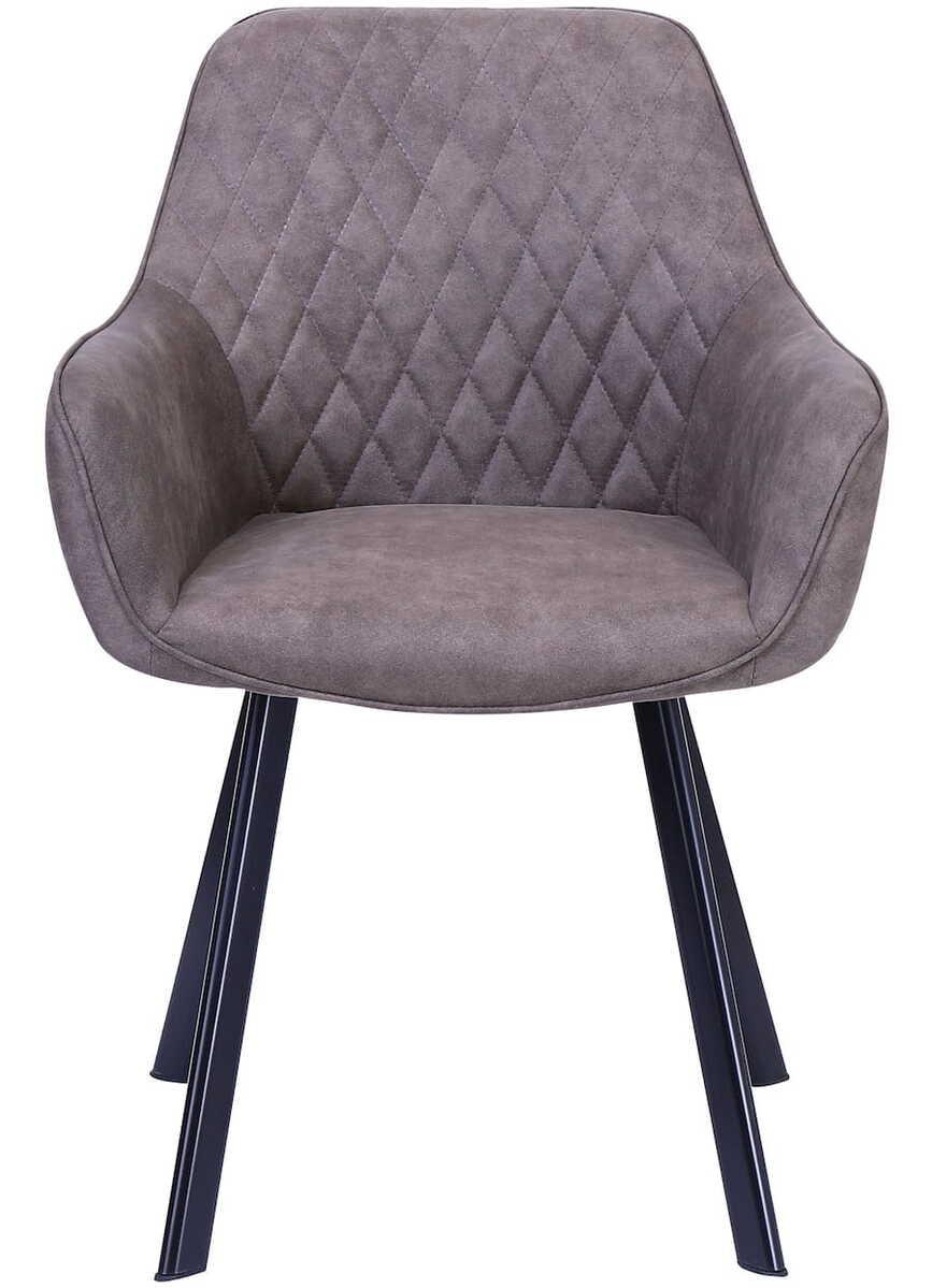 mutoni Fauteuil microfibre taupe (lot de 2)  