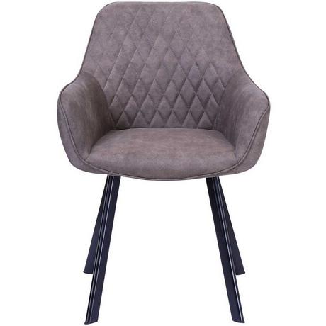 mutoni Fauteuil microfibre taupe (lot de 2)  