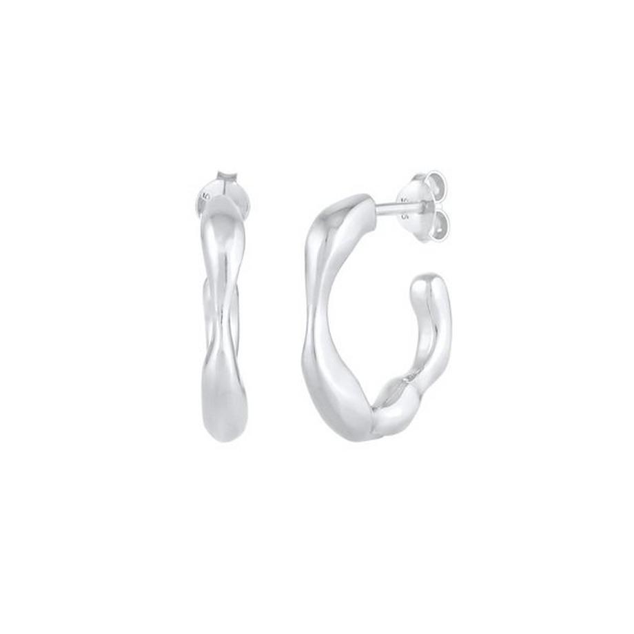 Elli  Ohrringe Creolen Ohrhänger Organische Struktur 