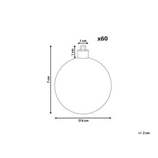 Beliani Set di 60 palline decorative en Materiale sintetico Glamour FEGEN  