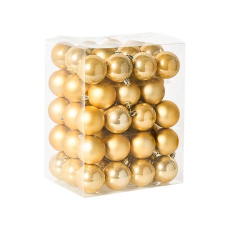 Beliani Set di 60 palline decorative en Materiale sintetico Glamour FEGEN  