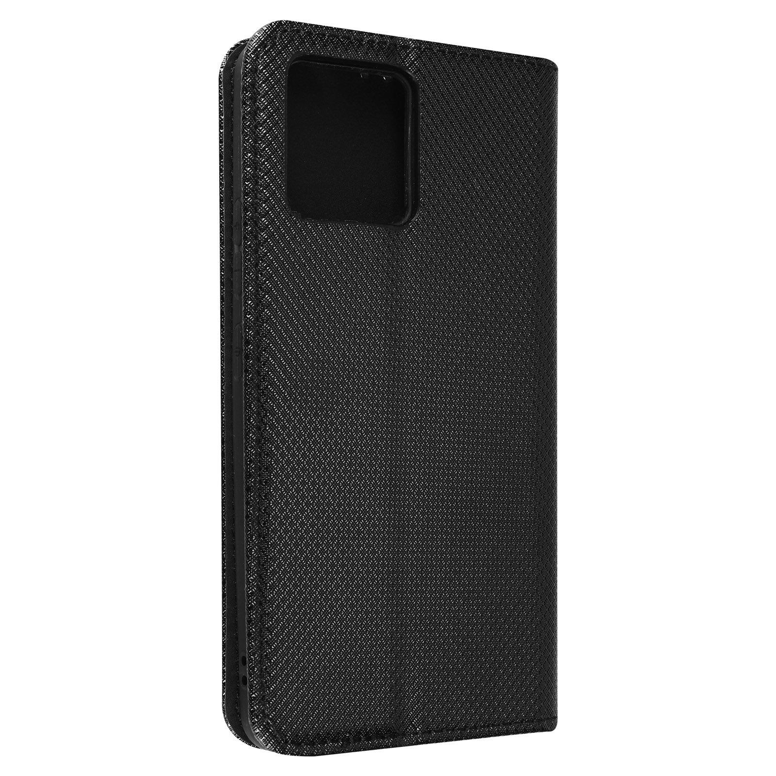 Avizar  Motorola Moto G72 Book Cover Schwarz 