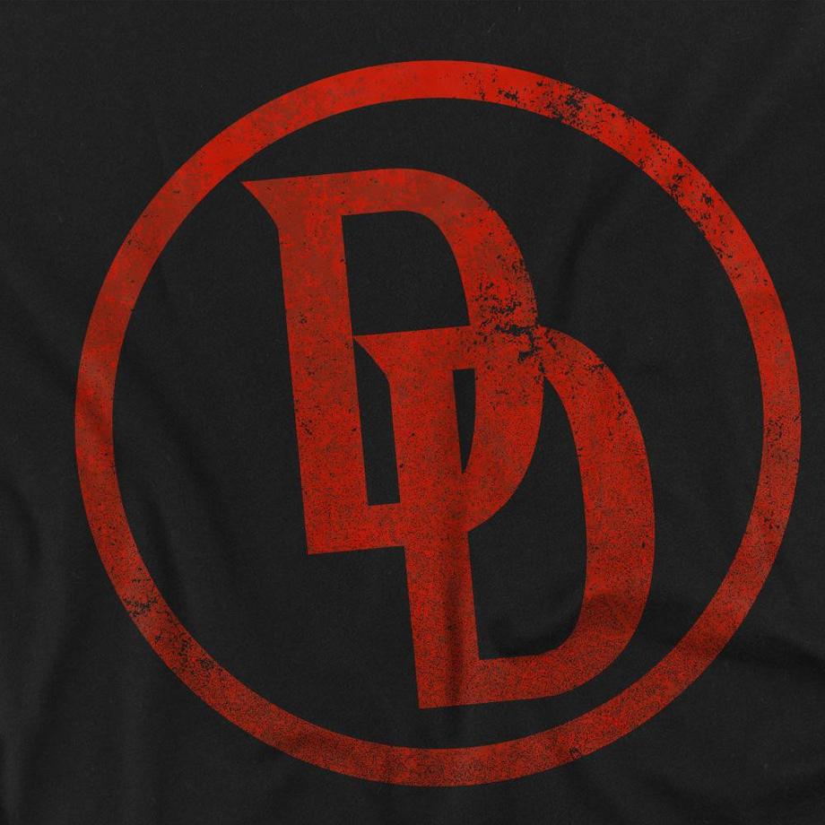 Daredevil Distressed Logo T-Shirt Maniche Lunghe  