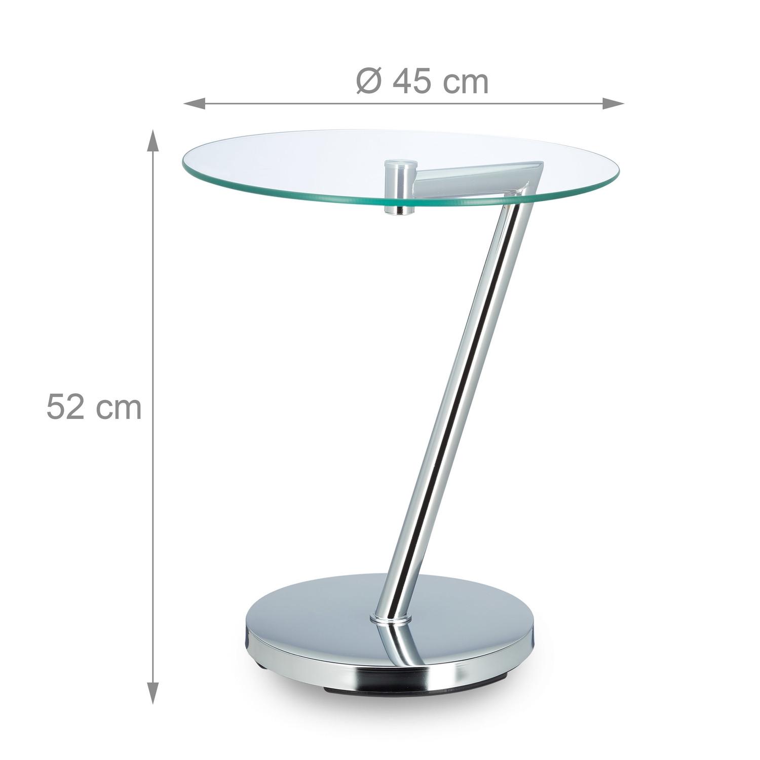 B2X Beistelltisch aus Glas und Metall  