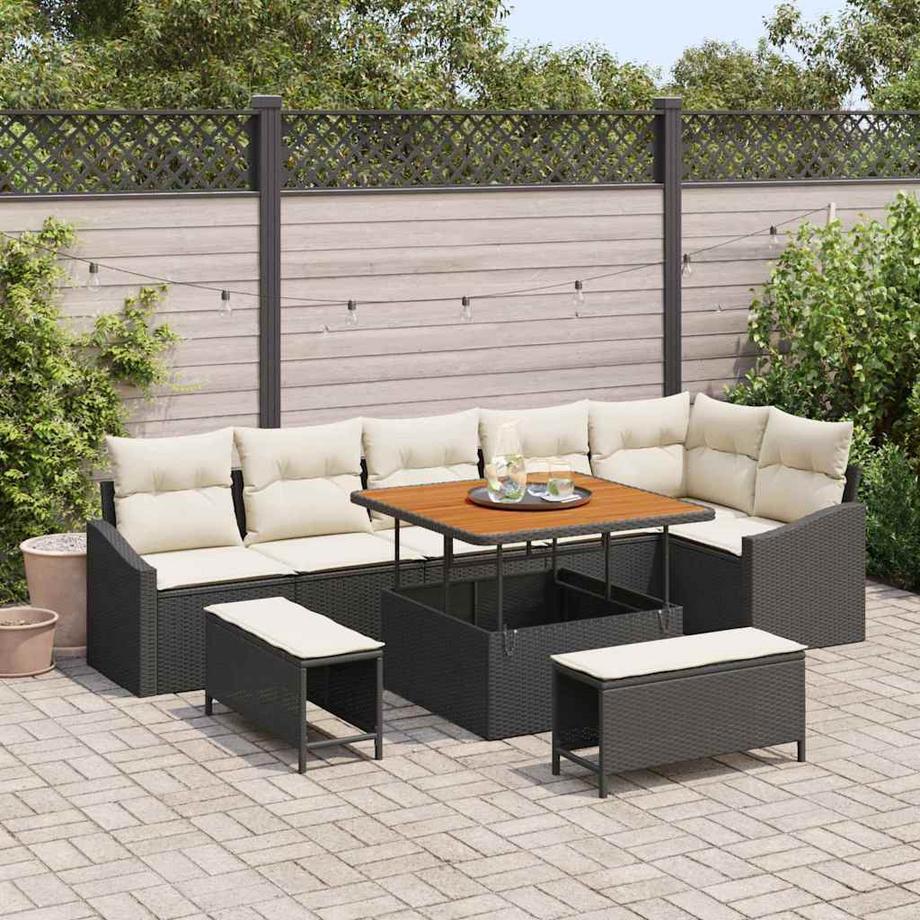 VidaXL Ensemble de meubles de jardin poly rattan  
