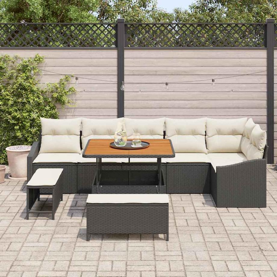 VidaXL Ensemble de meubles de jardin poly rattan  
