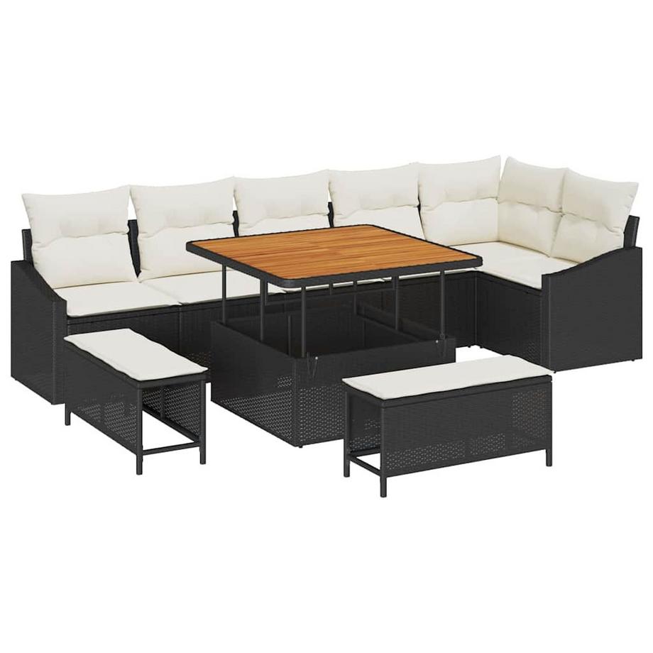 Ensemble de meubles de jardin poly rattan