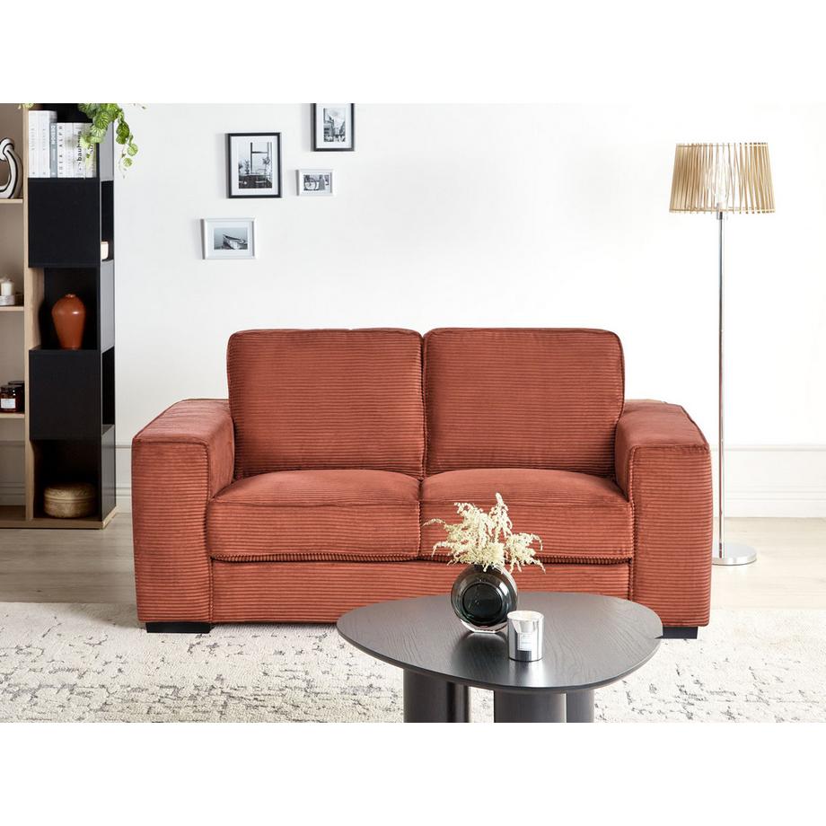 Beliani 2 Sitzer Sofa aus Cord Landhausstil VIKRAN  