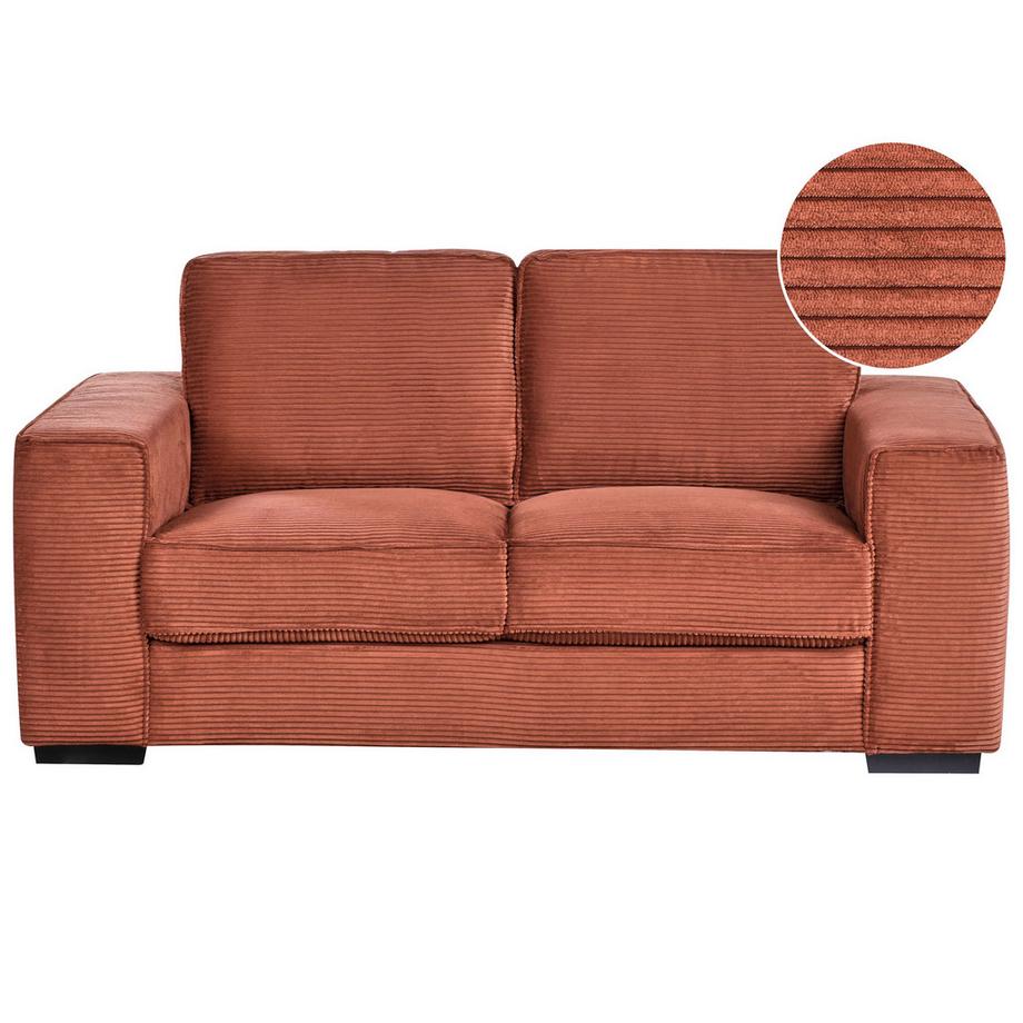 Beliani 2 Sitzer Sofa aus Cord Landhausstil VIKRAN  