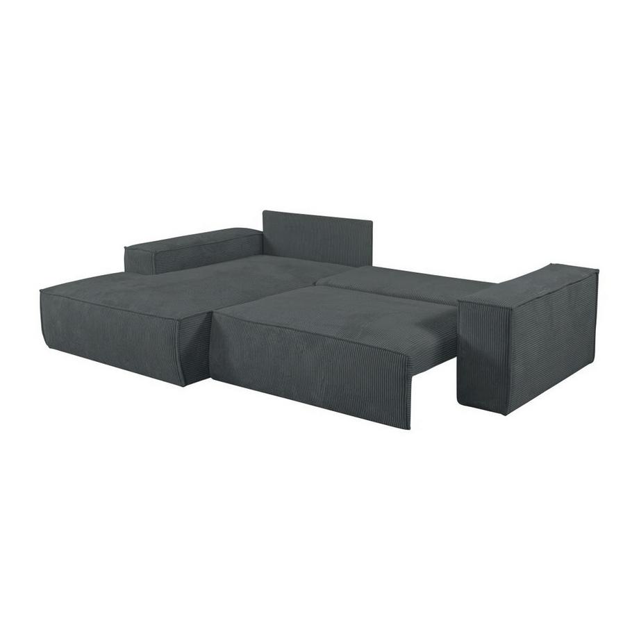 Vente-unique Ecksofa mit Schlaffunktion Kord Ecke Links AMELIA von PASCAL MORABITO  