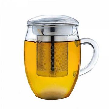 Creano Teeglas All-in-one 400ml mit Edelstahlsieb