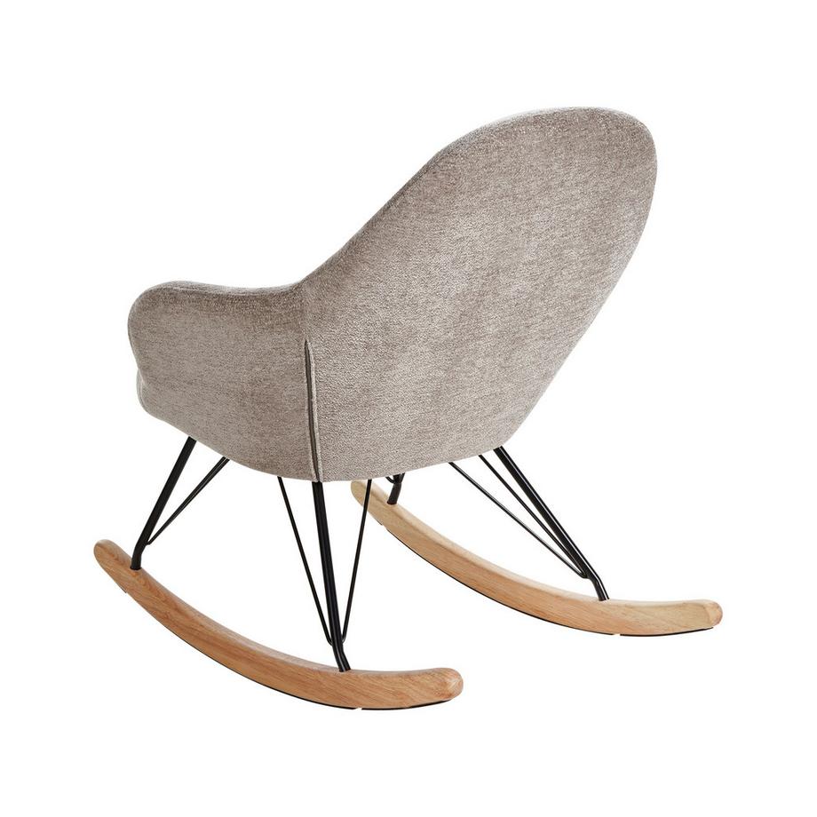 Beliani Fauteuil à bascule en Tissu Moderne SKALE  