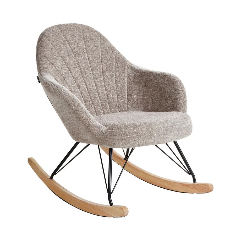 Beliani Fauteuil à bascule en Tissu Moderne SKALE  